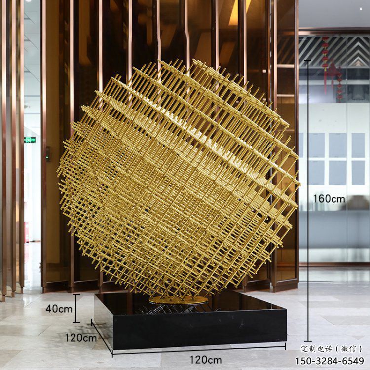 鏤空球雕塑定做，廣場(chǎng)系列，異形鏤空球雕塑制作
