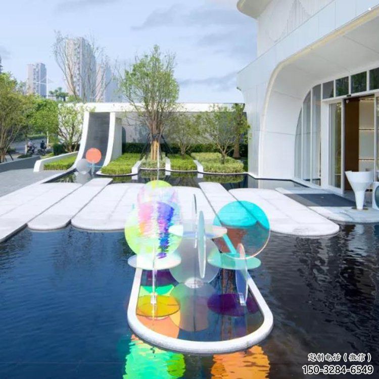 原子球雕塑通用，水景雕塑，不銹鋼原子球雕塑廠