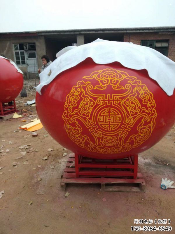 圓球雕塑擺件，景區案例，房地產烤漆圓球雕塑常用