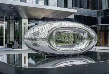 方孔球雕塑廠家，圓雕體系，不銹鋼方孔球雕塑供給