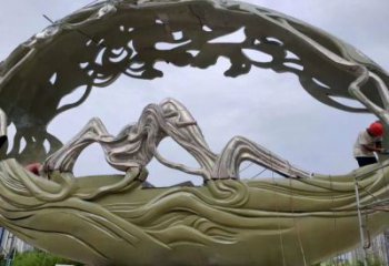 空心球雕塑點擊，城區小品，鏤空空心球雕塑承接