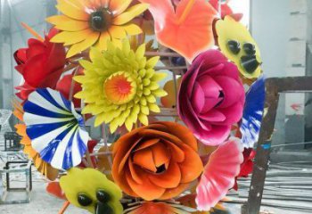 花球雕塑選用，美陳雕塑，不銹鋼花球雕塑廠家標準