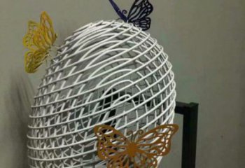 鏤空球雕塑精選，小區(qū)擺件，異形鏤空球雕塑選用