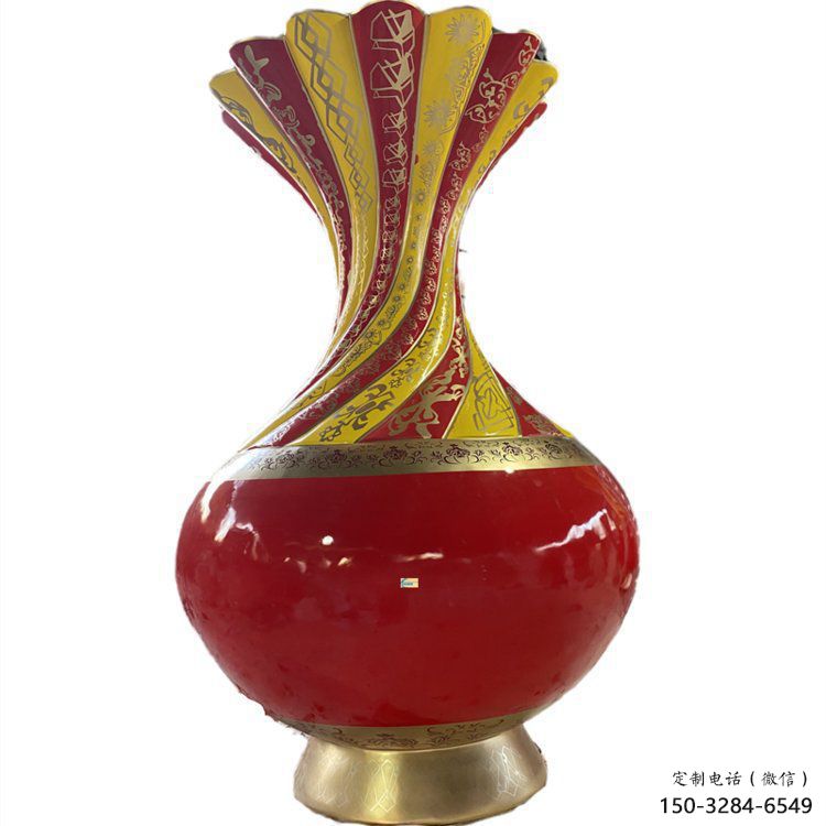 花瓶雕塑選定，美陳雕塑，現代玻璃鋼花瓶雕塑優選