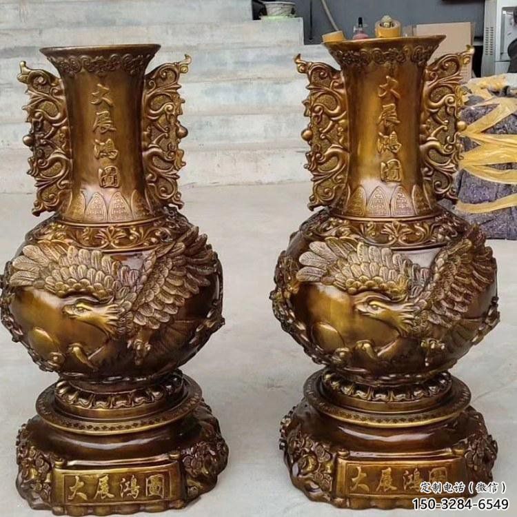 花瓶雕塑供應，地標擺件，銅花瓶雕塑制造廠家