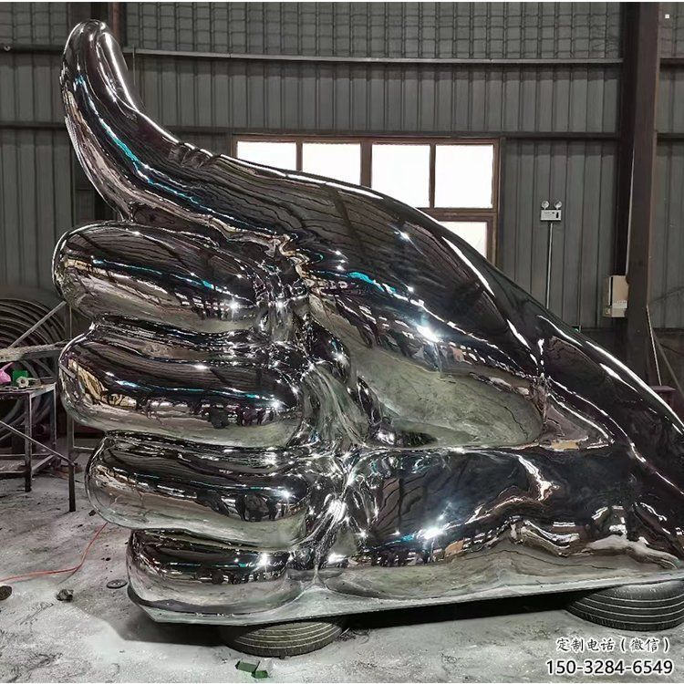 手拈花雕塑專供，手勢雕塑，不銹鋼手拈花雕塑供應