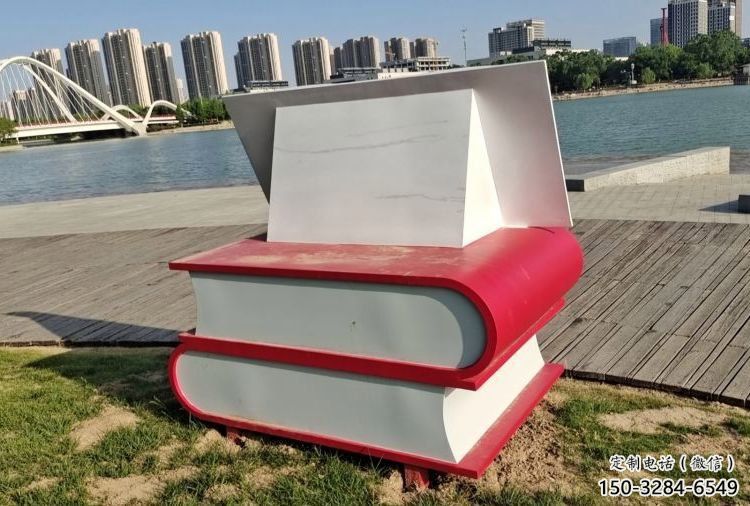 疊書雕塑通用，街道標識，不銹鋼疊書雕塑承接