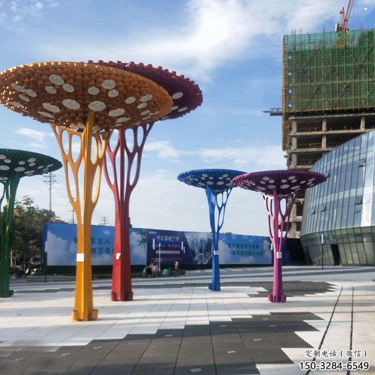 遮陽樹雕塑優價，鋼管組合，不銹鋼遮陽樹雕塑制作