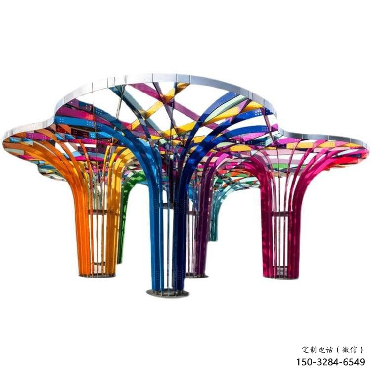 燈光樹雕塑，標(biāo)識雕塑，燈光蘑菇樹雕塑制造廠家