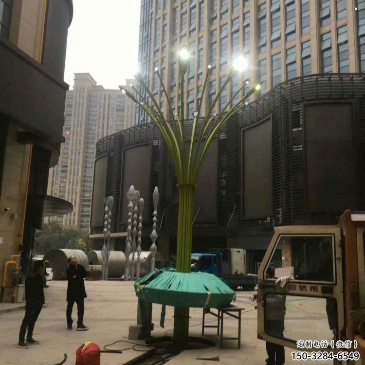 燈光樹雕塑選定，景觀雕塑，燈光蘑菇樹雕塑生產(chǎn)商