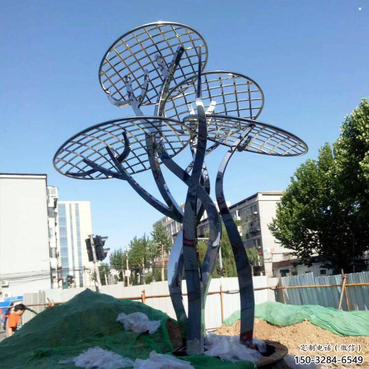 蘑菇樹雕塑精品，景觀概念，現(xiàn)代鏤空蘑菇樹雕塑通用