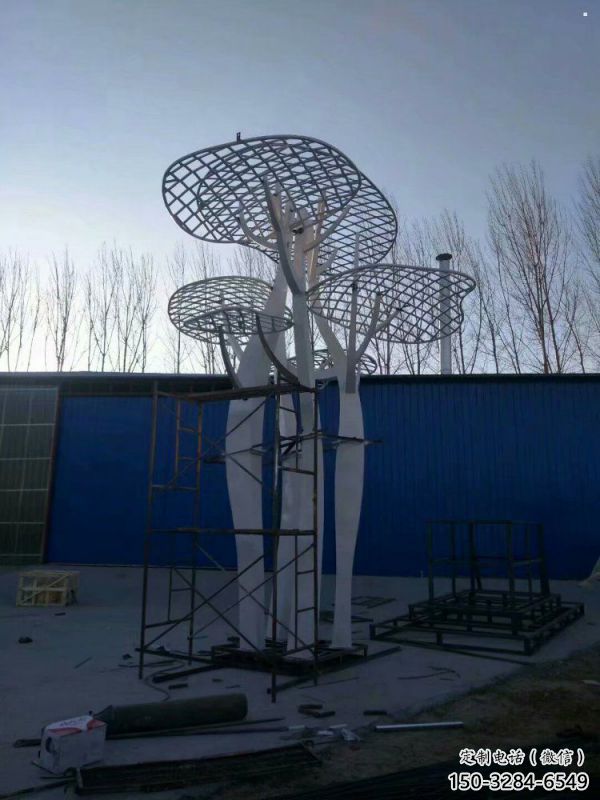 蘑菇樹雕塑生產商，廣場系列，創意鏤空蘑菇樹雕塑優選