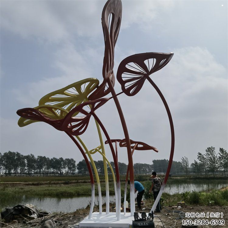 芭蕉葉雕塑常用，景觀概念，不銹鋼芭蕉葉雕塑生產