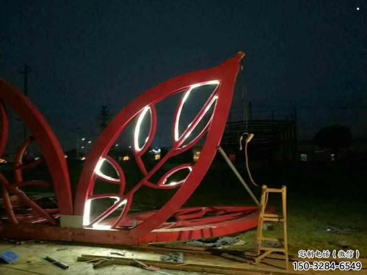 燈光樹葉雕塑精選，景觀概念，燈光樹葉雕塑生產廠家