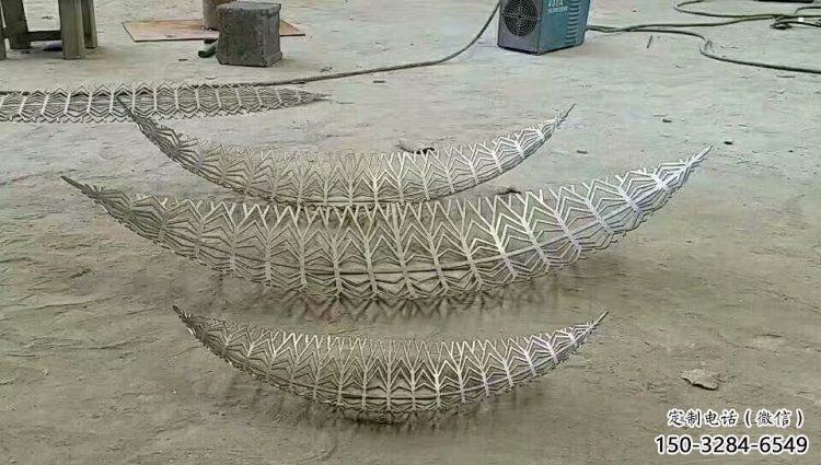 鏤空樹葉雕塑生產，戶外擺放，鏡面鏤空樹葉雕塑精選