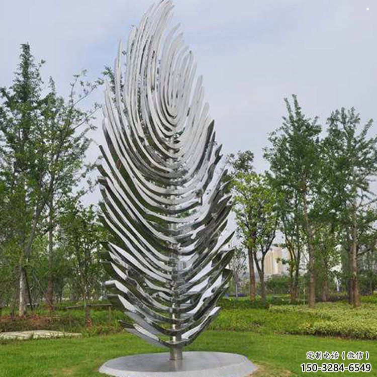 樹葉雕塑標準，景觀雕塑，不銹鋼鏡面樹葉雕塑提供