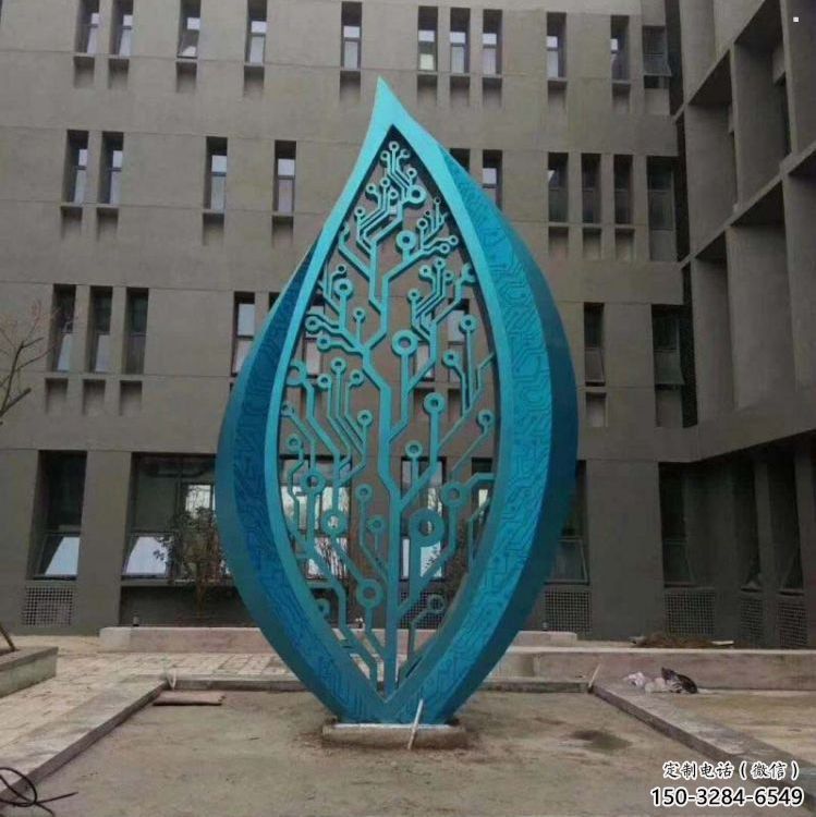 樹葉雕塑制作，景區雕塑，不銹鋼烤漆樹葉雕塑精選