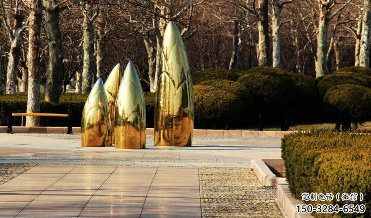 竹筍雕塑制造，戶外擺放，不銹鋼竹筍雕塑定制廠家