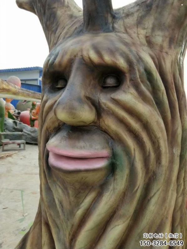 仿真樹雕塑加工，室外軟裝，玻璃鋼仿真樹雕塑定制