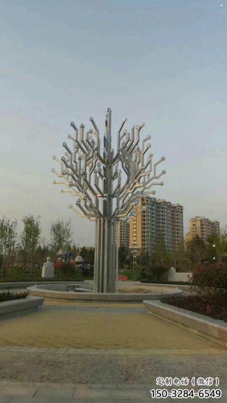 風(fēng)鈴樹雕塑定制，小區(qū)擺件，不銹鋼風(fēng)鈴樹雕塑服務(wù)商