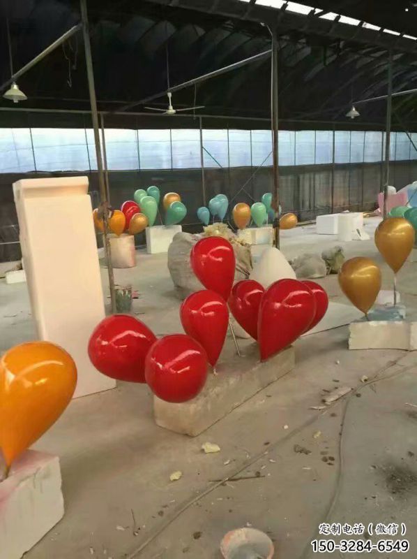 氣球樹雕塑加工，花園小品，制造玻璃鋼氣球樹雕塑廠家