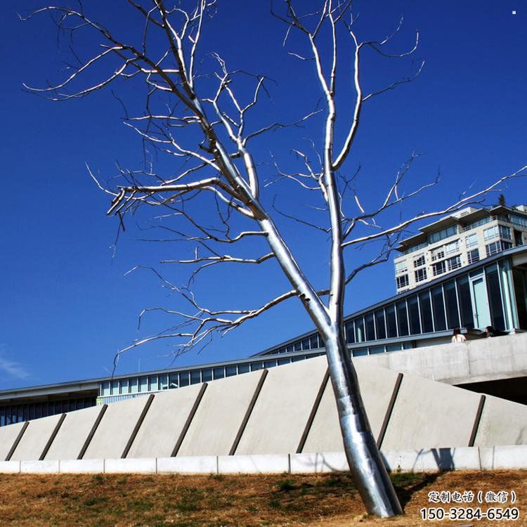 樹干雕塑定做，公園小品，不銹鋼樹干雕塑點擊