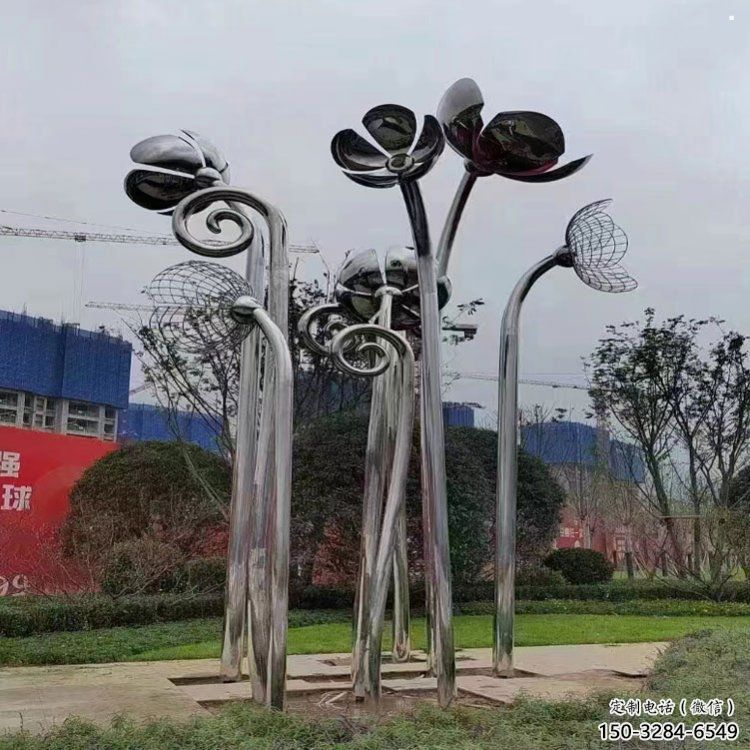 四葉草雕塑標準，陸地擺件，不銹鋼四葉草雕塑定制