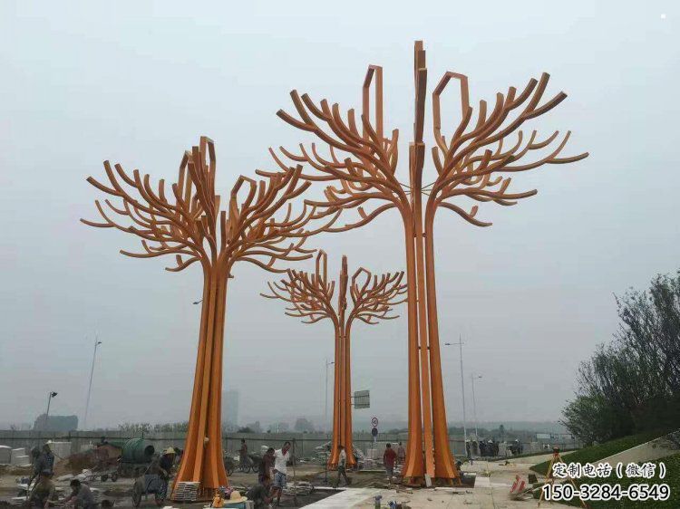 發(fā)財(cái)樹雕塑生產(chǎn)，標(biāo)識雕塑，不銹鋼發(fā)財(cái)樹雕塑優(yōu)選