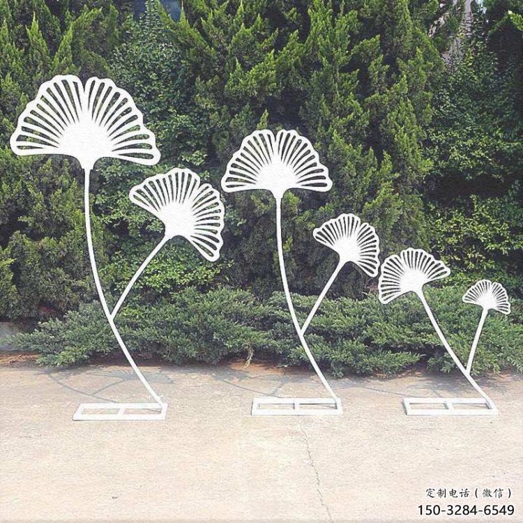 銀杏葉雕塑承接，廣場系列，不銹鋼銀杏葉雕塑標準