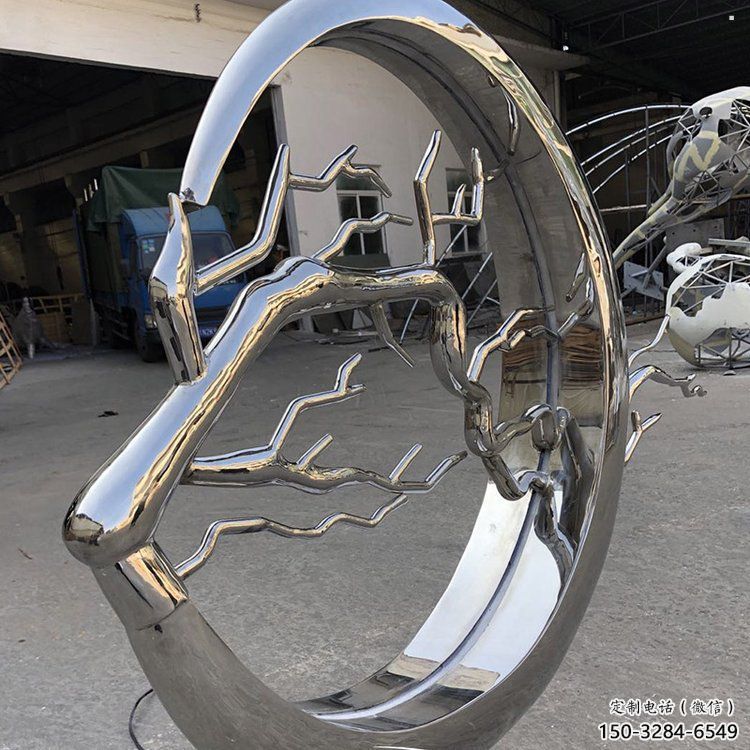 圓環(huán)樹(shù)雕塑精選，美陳雕塑，不銹鋼圓環(huán)樹(shù)雕塑通用