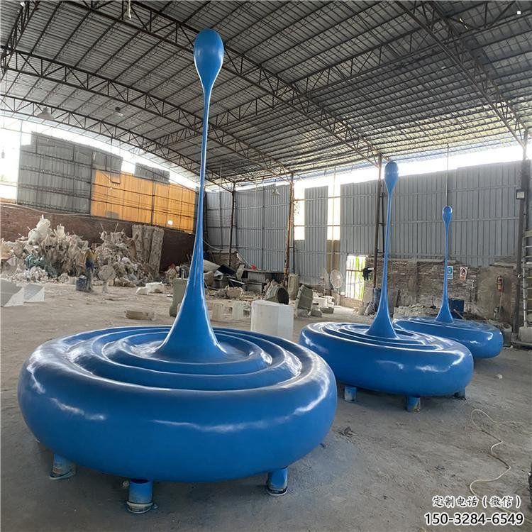 水滴雕塑觀賞型，街景小品，烤漆水滴雕塑常用