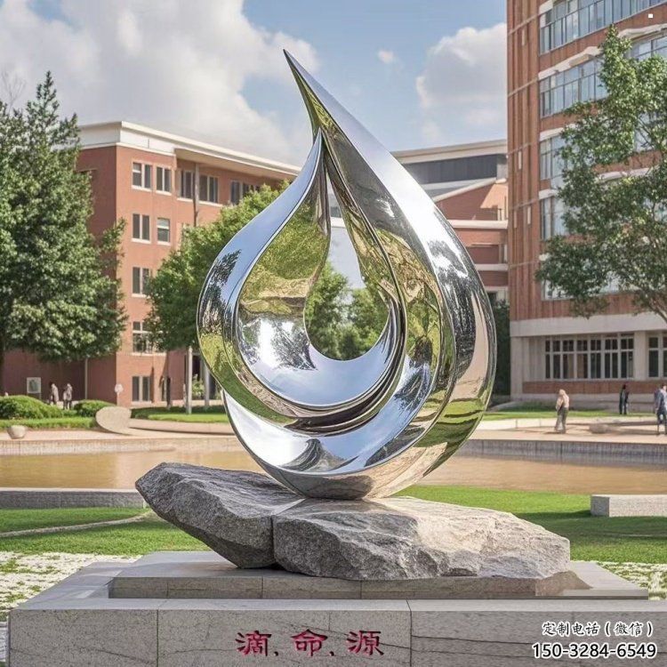 淚滴雕塑制造，歐式風格，不銹鋼淚滴雕塑定價