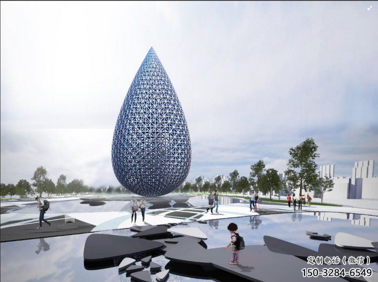 住宅小區水珠雕塑