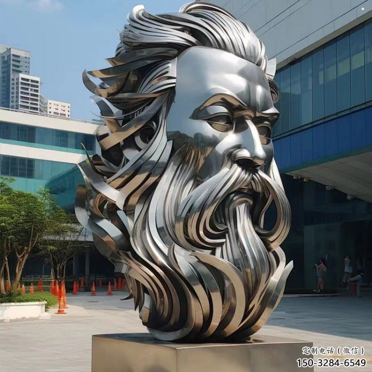 白鋼人頭像雕塑優(yōu)選，室外雕塑，鏡面人頭像雕塑優(yōu)選