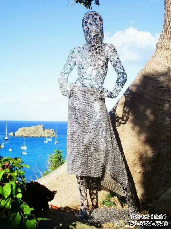 鏤空人物雕塑定做，城區(qū)小品，鐵藝字母人物雕塑定價