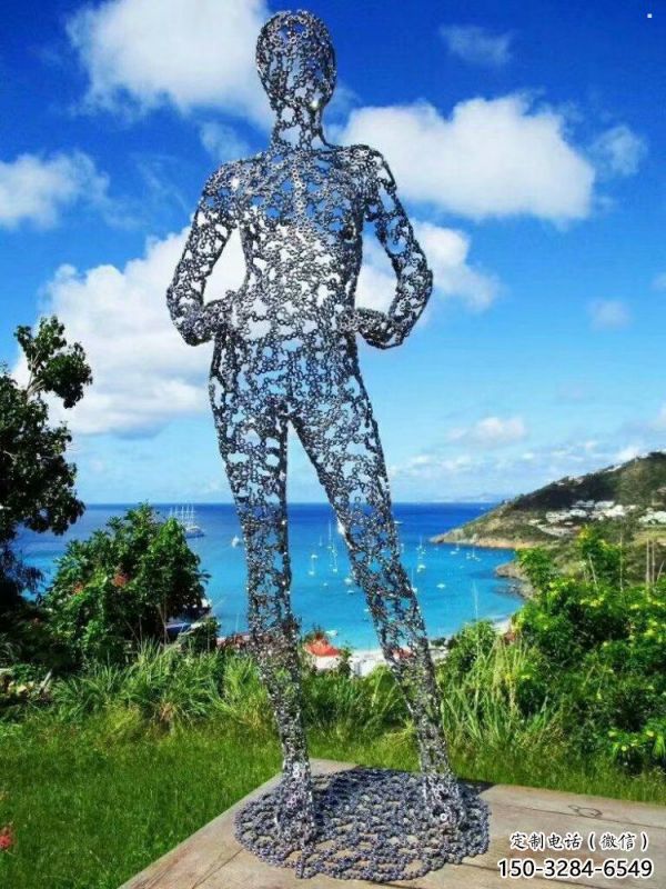 鏤空人物雕塑工廠選用，街道標識，鐵藝字母人物雕塑