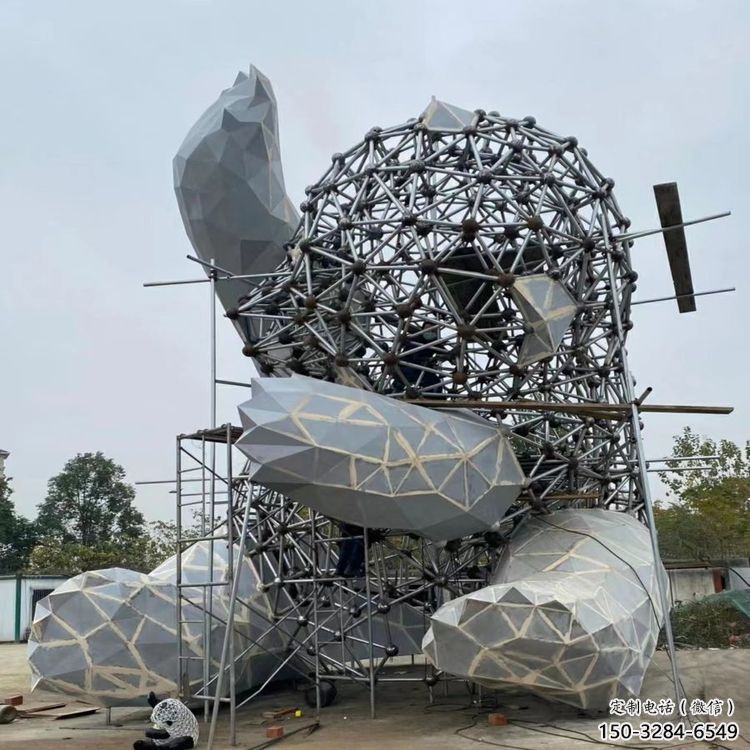 藝術熊貓雕塑觀賞型，街景小品，切面熊貓雕塑常用