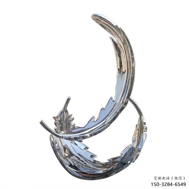羽毛雕塑批發，拋光工藝，園林鏡面羽毛雕塑承接