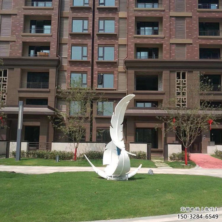 羽毛雕塑制造，歐式風格，烤漆羽毛雕塑廠家定價