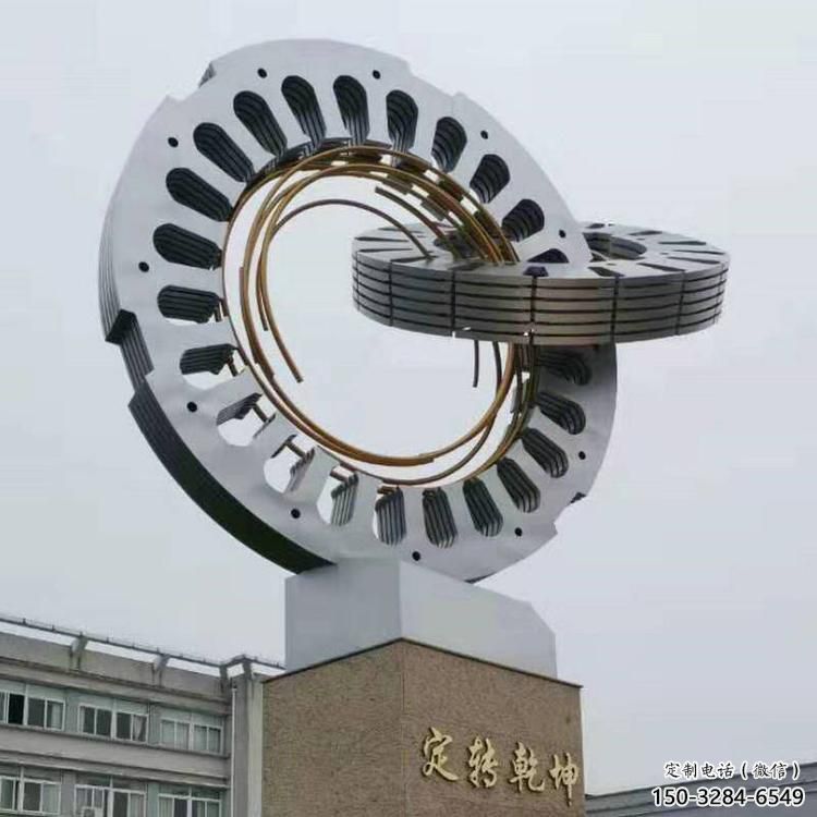 雙環雕塑展品，景觀概念，鏤空不銹鋼雙環雕塑優選