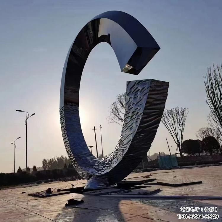 室外圓環(huán)雕塑展品，公園小品，不銹鋼圓環(huán)雕塑供需