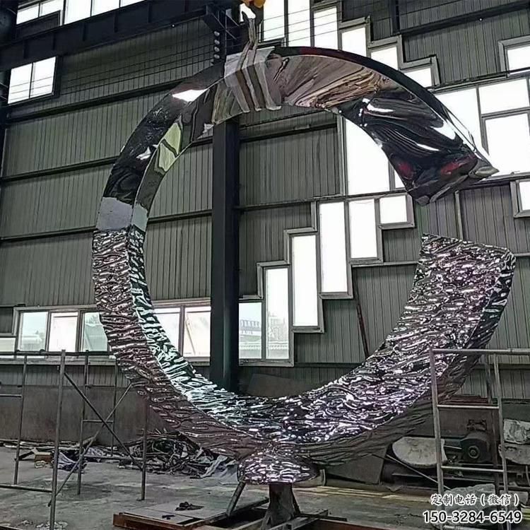 圓環雕塑造型選用，美陳雕塑，抽象不銹鋼圓環雕塑標準