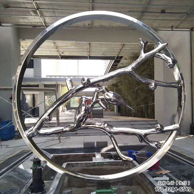 圓環景觀雕塑通用，城市雕塑，不銹鋼圓環雕塑指用