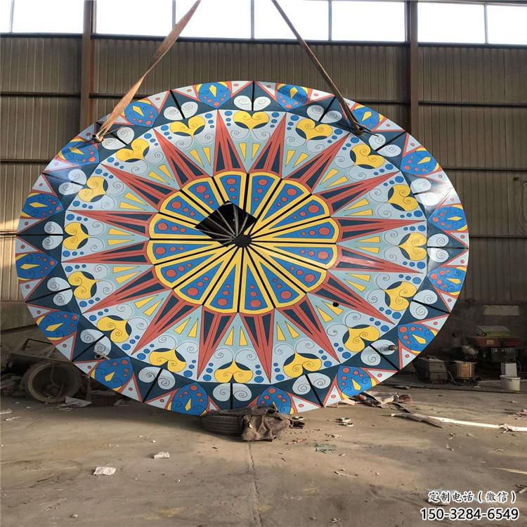 圓環(huán)雕塑選用，多彩藝術(shù)，鏤空烤漆圓環(huán)雕塑展品