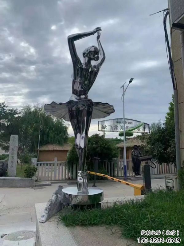 鏡面舞者雕塑專(zhuān)供，現(xiàn)代雕塑，景觀(guān)圓環(huán)舞者雕塑供應(yīng)