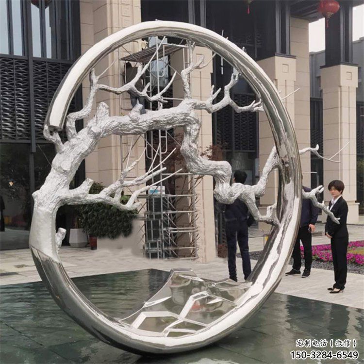圓環(huán)樹雕塑定做，公園小品，不銹鋼圓環(huán)樹雕塑精選