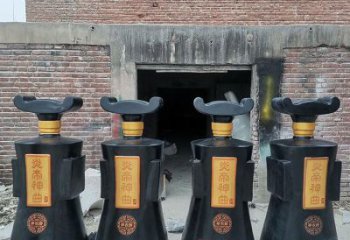 制造酒瓶雕塑供需，鋼管組合，玻璃鋼酒瓶雕塑工程