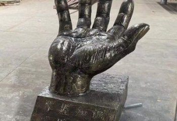 手掌雕塑廠家，公園小品，玻璃鋼手掌雕塑優選