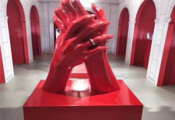 握手雕塑制作，歐式風格，地產不銹鋼握手雕塑優選