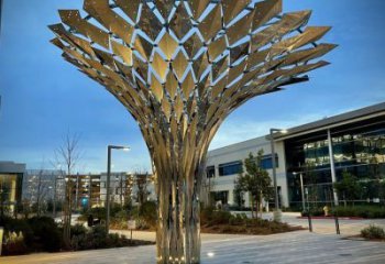 傘樹雕塑制作選用，景區(qū)案例，植物景觀雕塑制造商